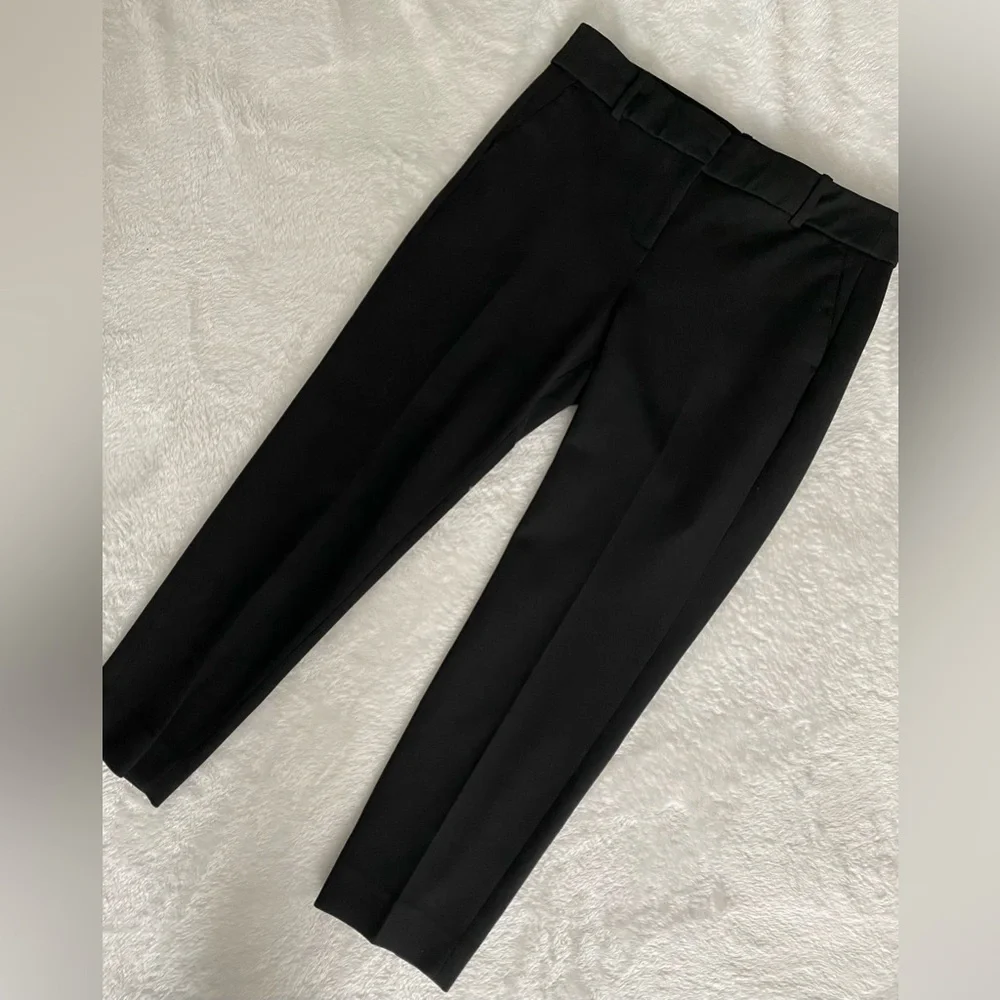 J.Crew Cameron Pant Black Four-Season Stretch Slim Crop Trouser Size 10